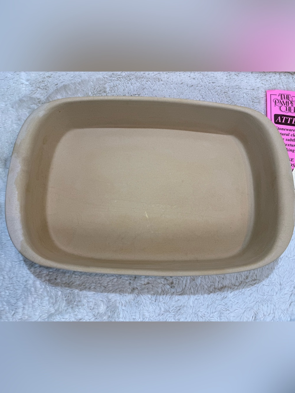 Vintage Pampered Chef Family Heritage Stoneware 9x13 Baker #1430 - Picture 3 of 4